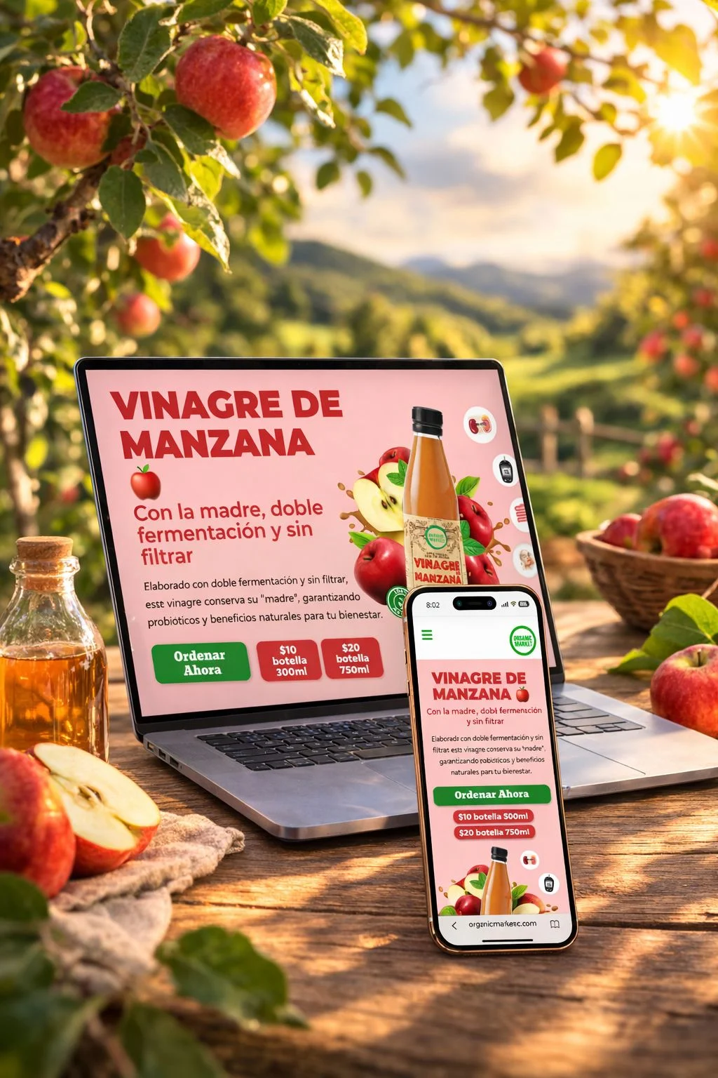 Organic Market landing page