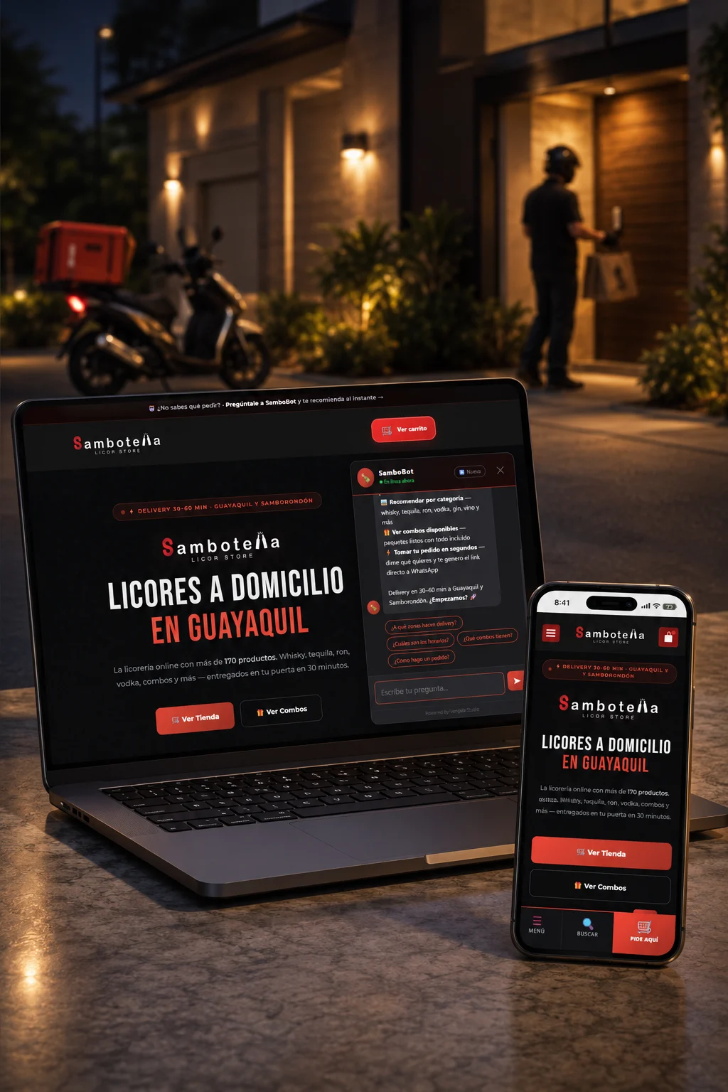 Sambotella — liquor e-commerce with an AI bot and inventory system