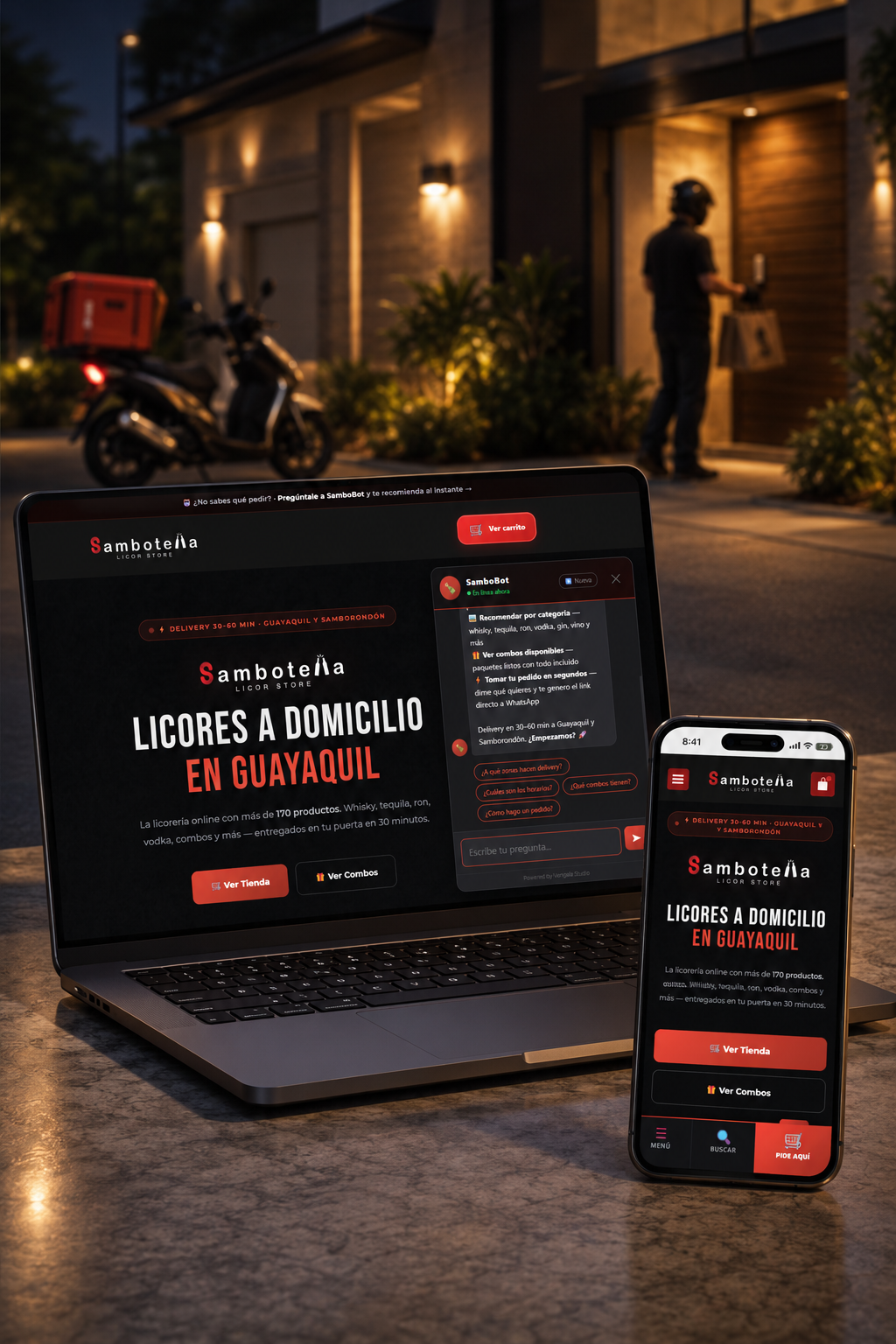 Sambotella — E-commerce de licores con bot IA y sistema de inventario