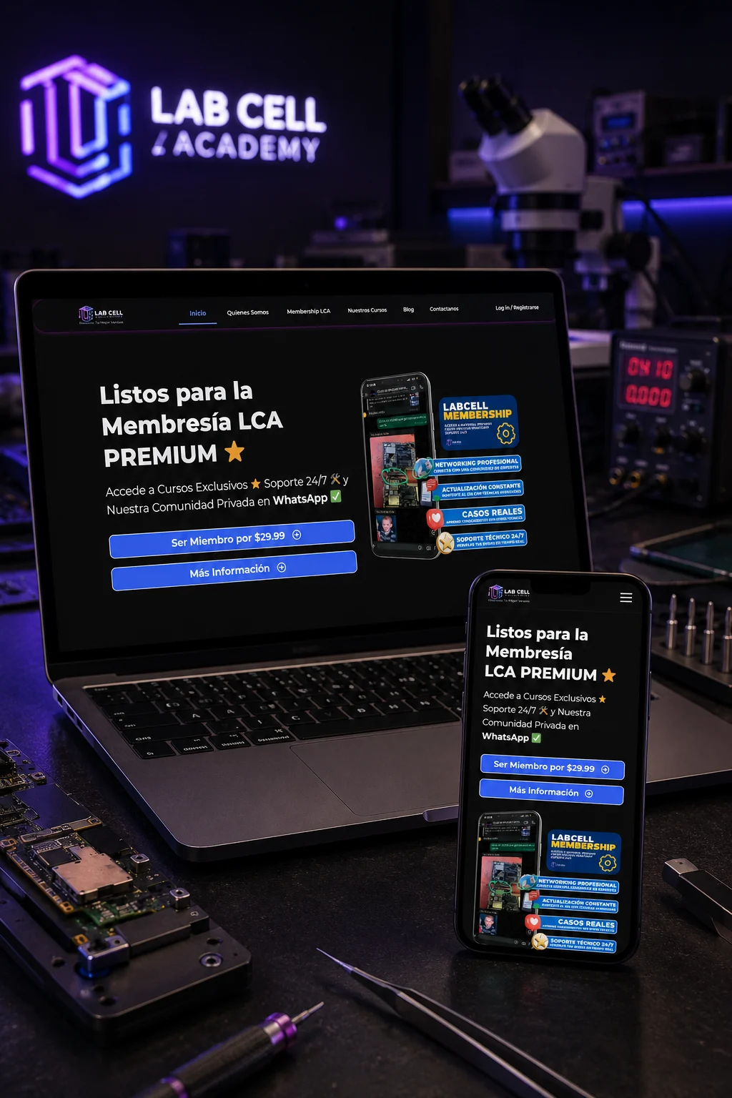 LabCell Academy — e-learning platform for phone repair courses