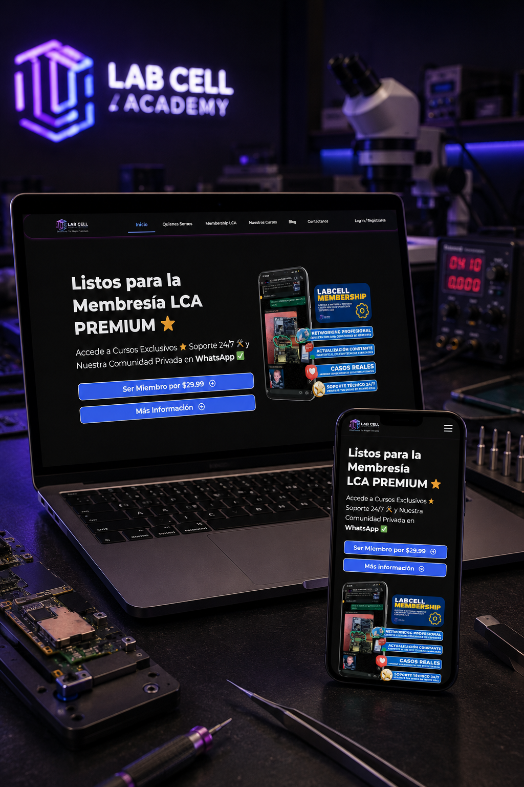 LabCell Academy — Plataforma e-learning de reparación de celulares